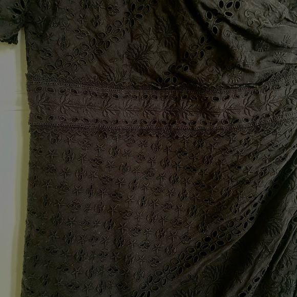 Ulla Johnson One-Shoulder Black Eyelet Lace Dress - Size 2 - Picture 9 of 16